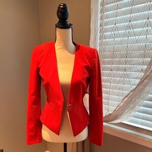 Gianni Bini Women's Red with Pink Trim Blazer Jacket